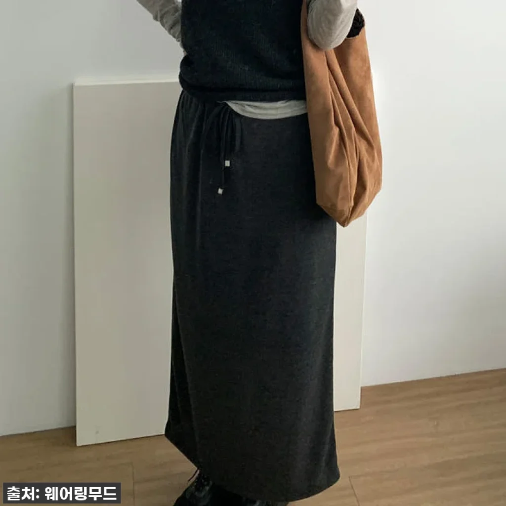 🚨 품절임박 찐후기! 올 가을 데일리룩은 이거 하나면 끝! 웨어링무드 페페 져지 롱스커트 💖