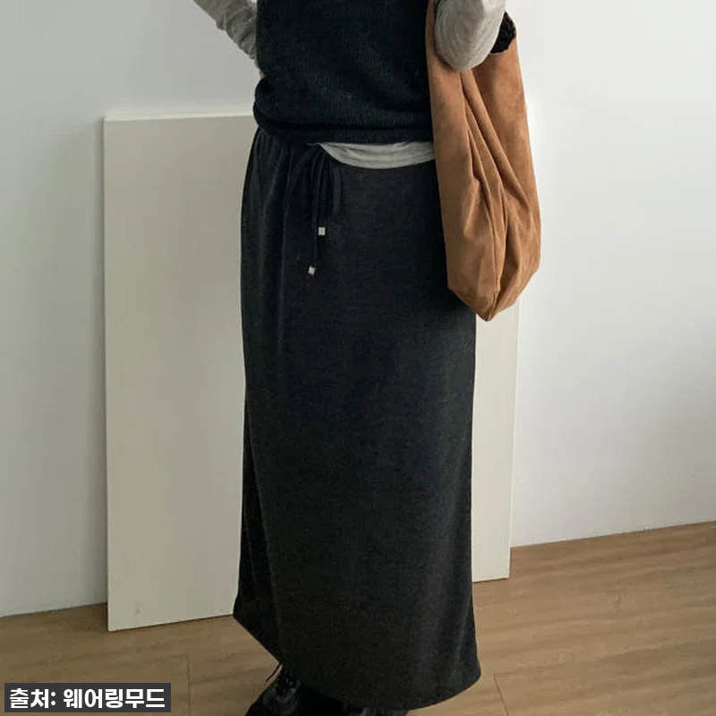 🚨 품절임박 찐후기! 올 가을 데일리룩은 이거 하나면 끝! 웨어링무드 페페 져지 롱스커트 💖