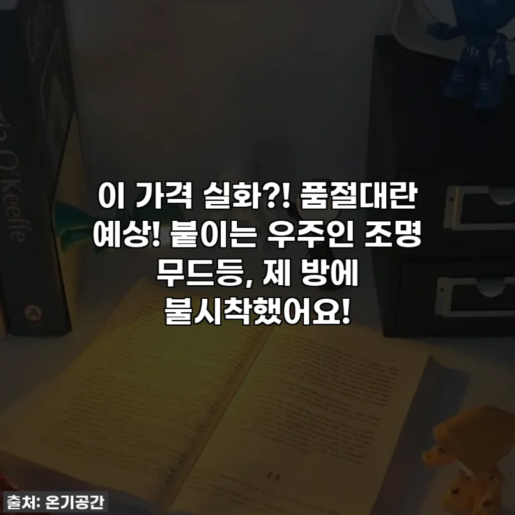 이 가격 실화?! 품절대란 예상! 붙이는 우주인 조명 무드등, 제 방에 불시착했어요!