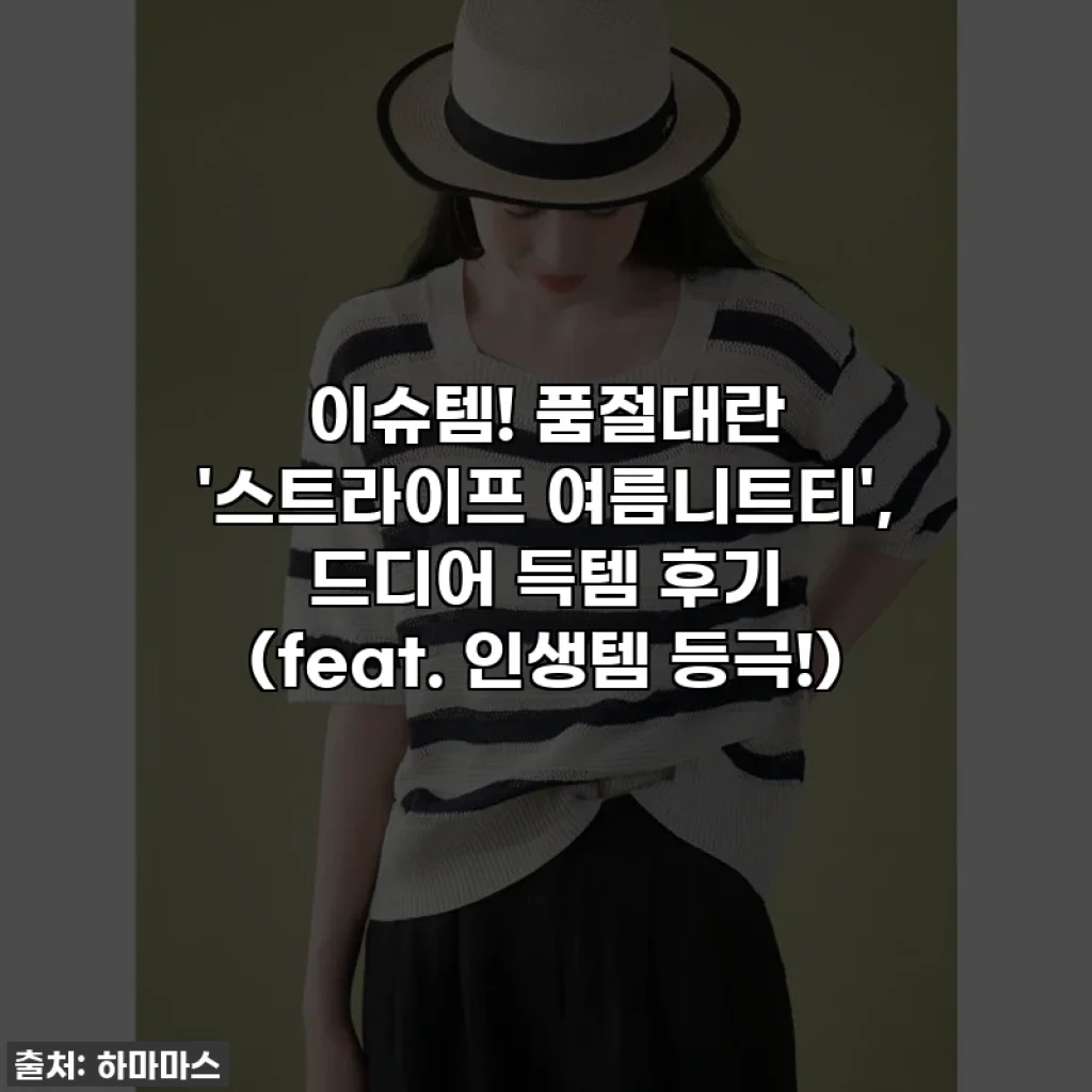 이슈템! 품절대란 '스트라이프 여름니트티', 드디어 득템 후기 (feat. 인생템 등극!)