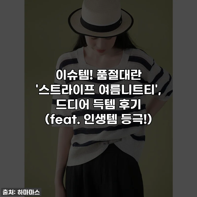 이슈템! 품절대란 '스트라이프 여름니트티', 드디어 득템 후기 (feat. 인생템 등극!)