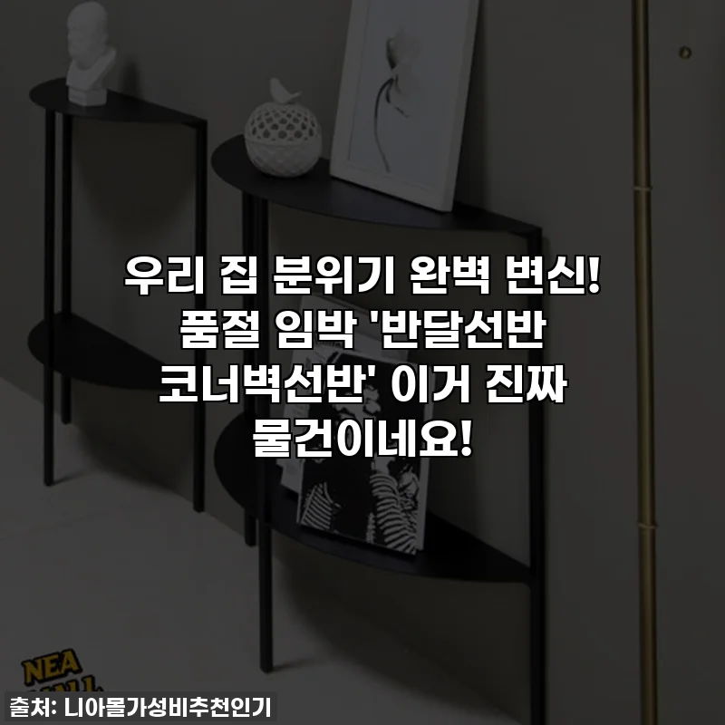 우리 집 분위기 완벽 변신! 품절 임박 '반달선반 코너벽선반' 이거 진짜 물건이네요!