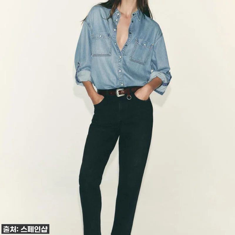 자라 하이웨이스트 컴포트 데님 맘핏 관련 이미지 1