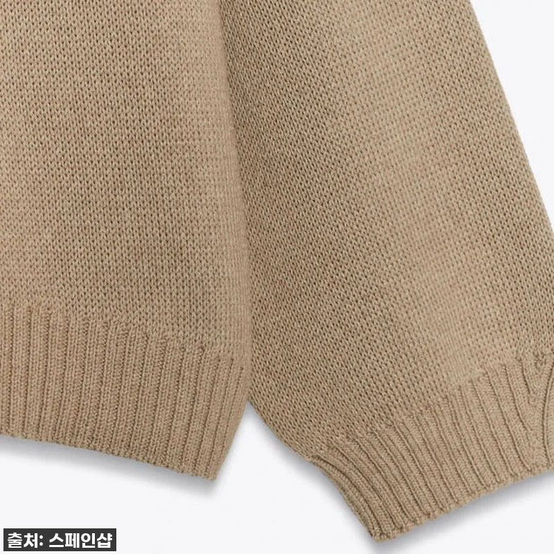 자라 오버사이즈 라운드넥 베이지 니트 관련 이미지 7