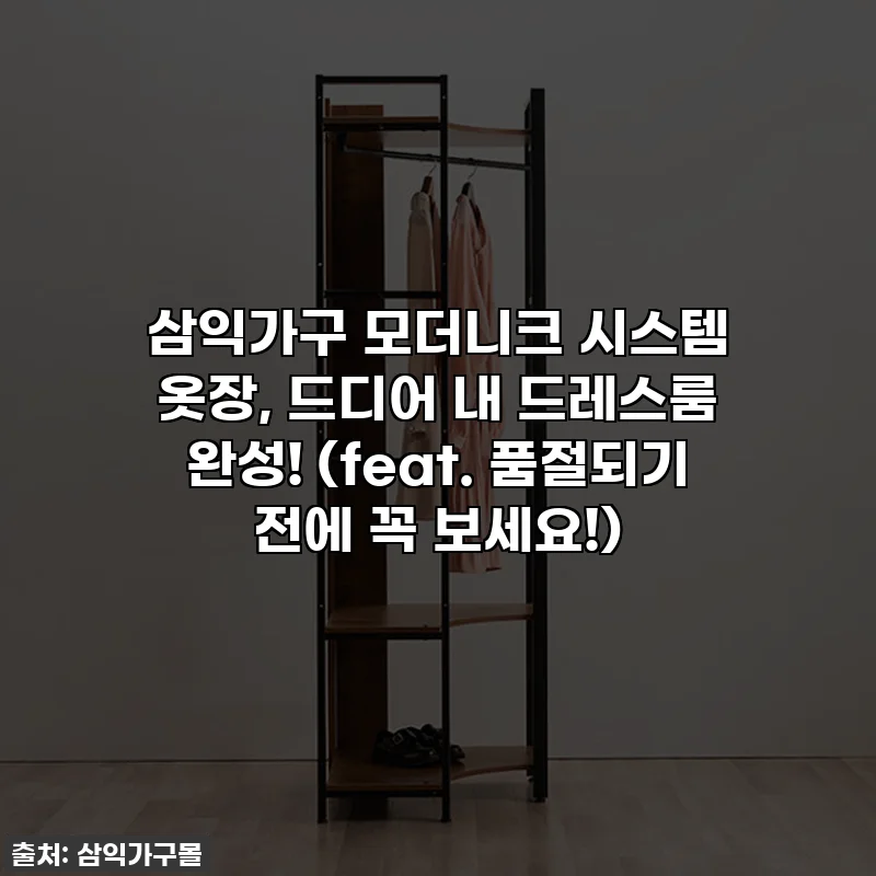 삼익가구 모더니크 시스템 옷장, 드디어 내 드레스룸 완성! (feat. 품절되기 전에 꼭 보세요!)