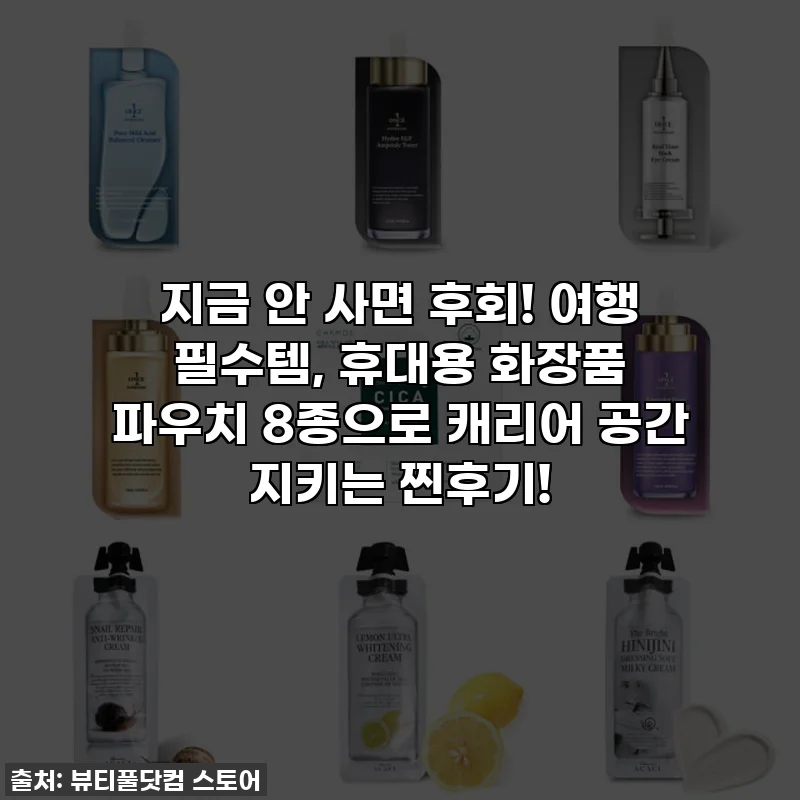 지금 안 사면 후회! 여행 필수템, 휴대용 화장품 파우치 8종으로 캐리어 공간 지키는 찐후기!