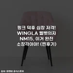 핑크 덕후 심장 저격! WINGLA 벨벳의자 NM15, 이거 완전 소장각이야! (찐후기)