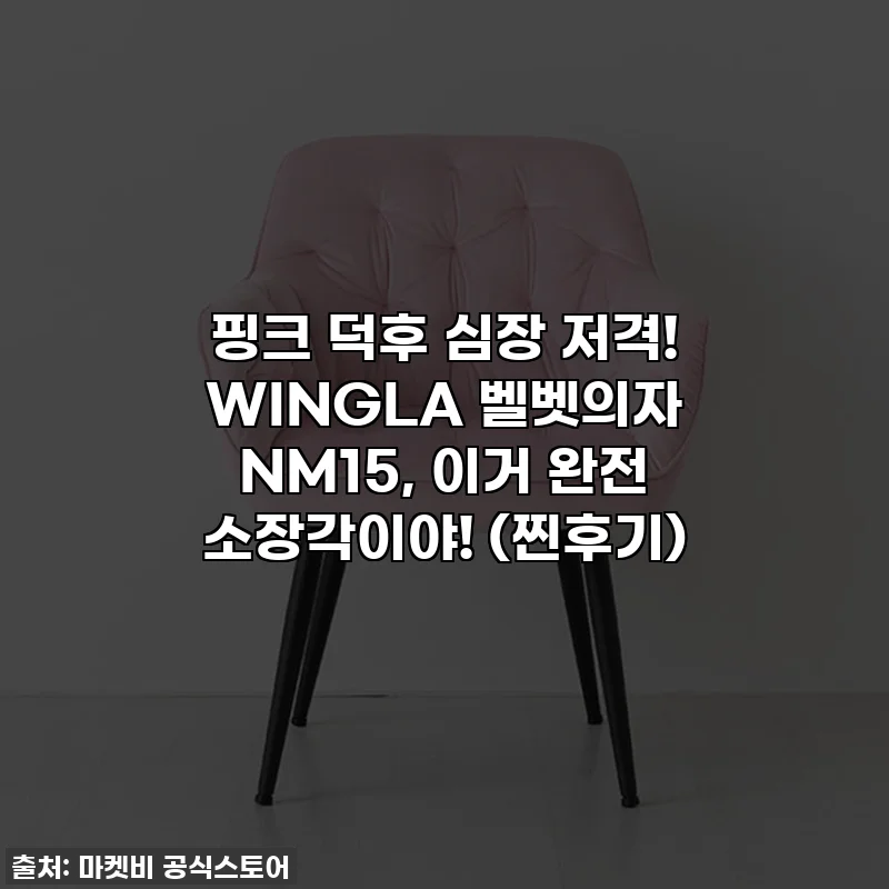 핑크 덕후 심장 저격! WINGLA 벨벳의자 NM15, 이거 완전 소장각이야! (찐후기)