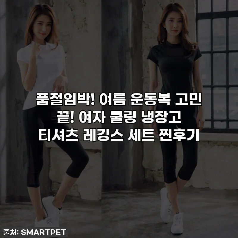 품절임박! 여름 운동복 고민 끝! 여자 쿨링 냉장고 티셔츠 레깅스 세트 찐후기