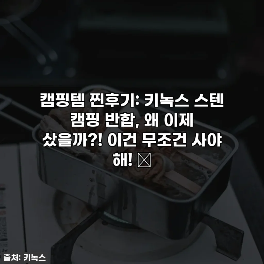 캠핑템 찐후기: 키녹스 스텐 캠핑 반합, 왜 이제 샀을까?! 이건 무조건 사야 해! 🤩