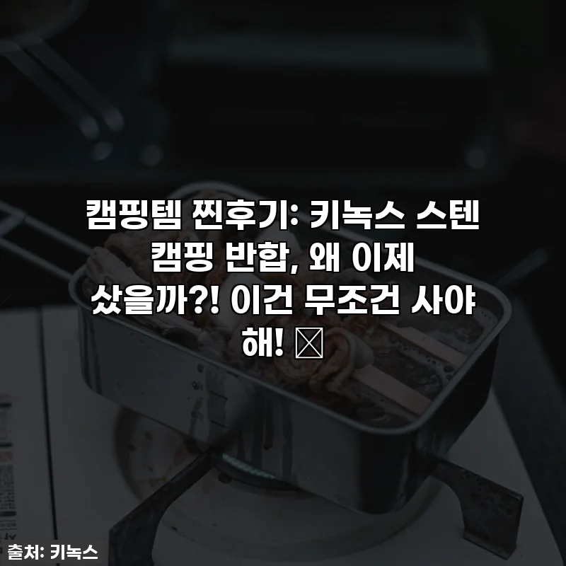 캠핑템 찐후기: 키녹스 스텐 캠핑 반합, 왜 이제 샀을까?! 이건 무조건 사야 해! 🤩