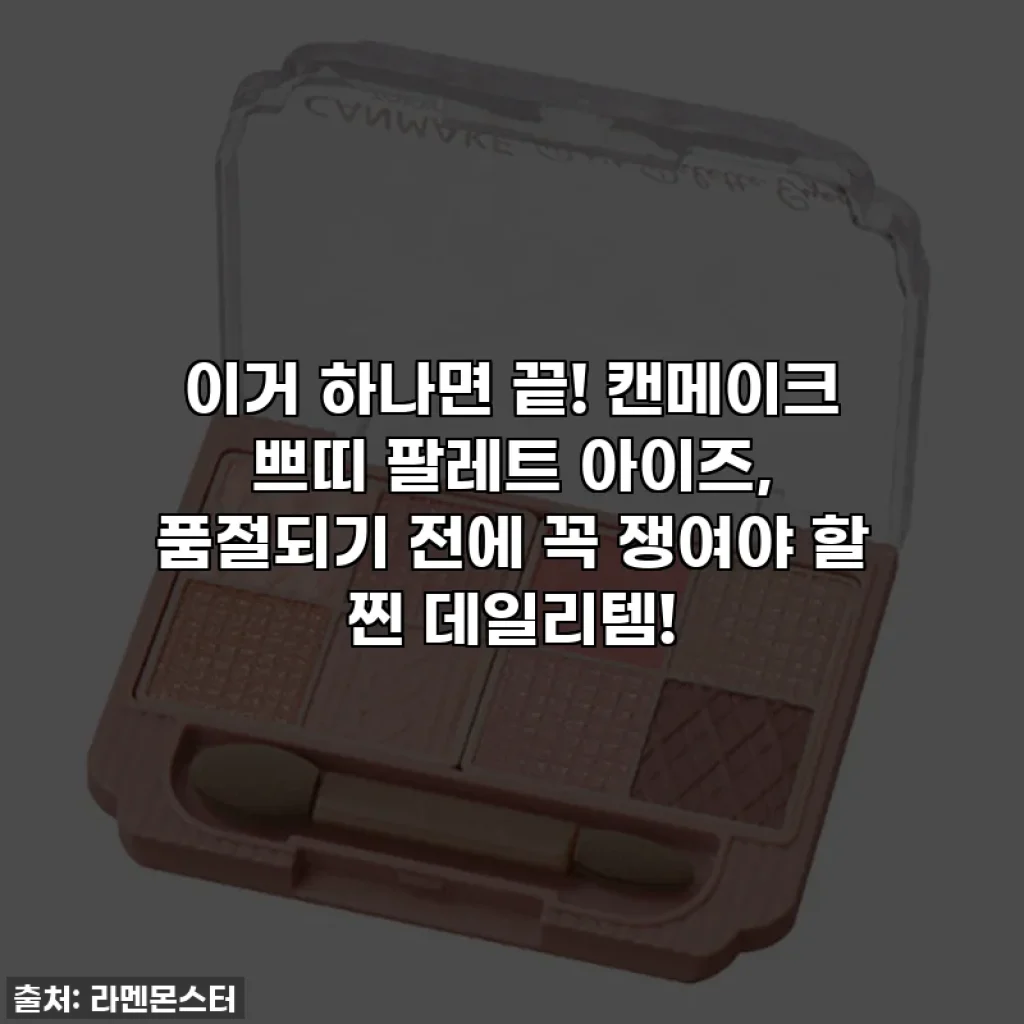 이거 하나면 끝! 캔메이크 쁘띠 팔레트 아이즈, 품절되기 전에 꼭 쟁여야 할 찐 데일리템!