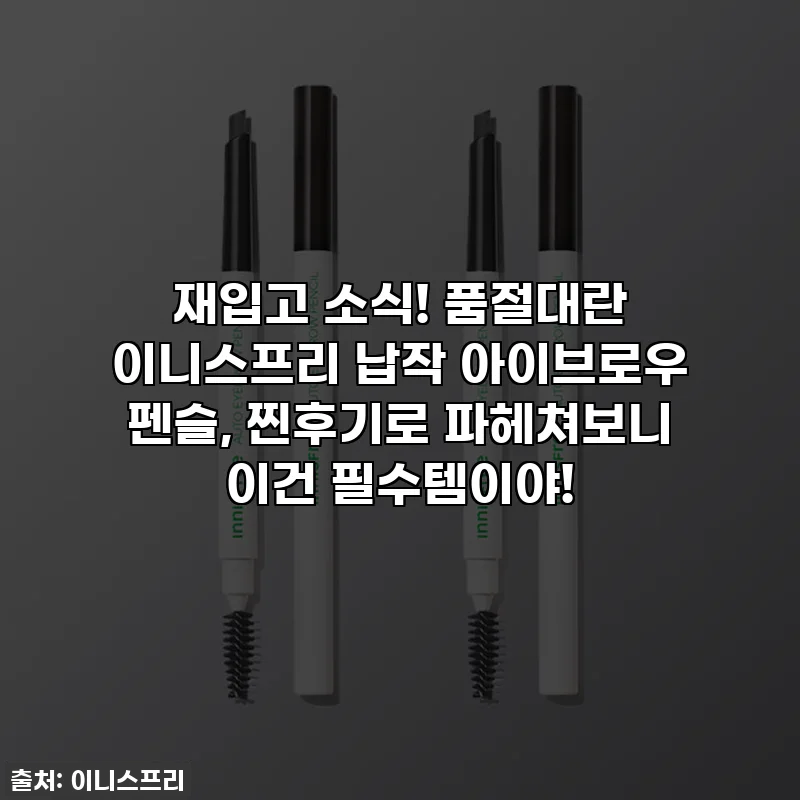 재입고 소식! 품절대란 이니스프리 납작 아이브로우 펜슬, 찐후기로 파헤쳐보니 이건 필수템이야!