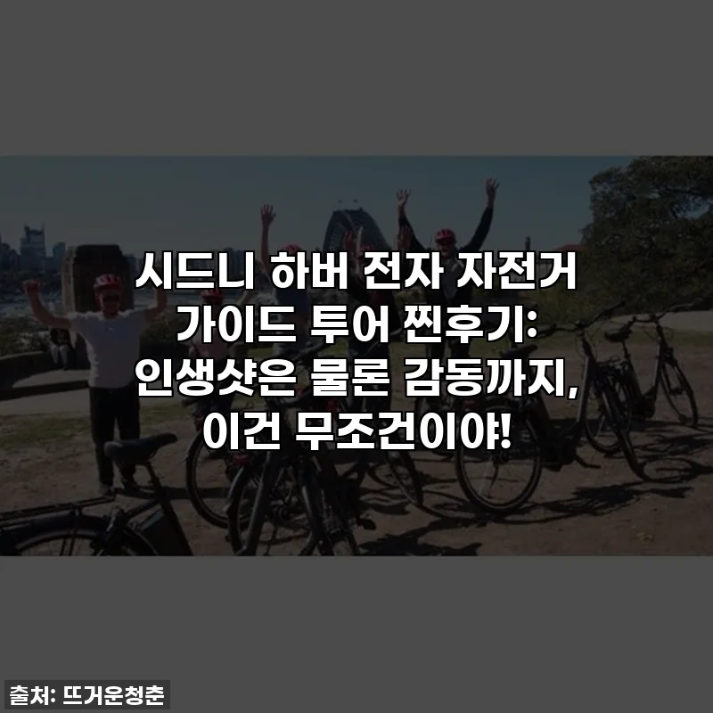 시드니 하버 전자 자전거 가이드 투어 찐후기: 인생샷은 물론 감동까지, 이건 무조건이야!