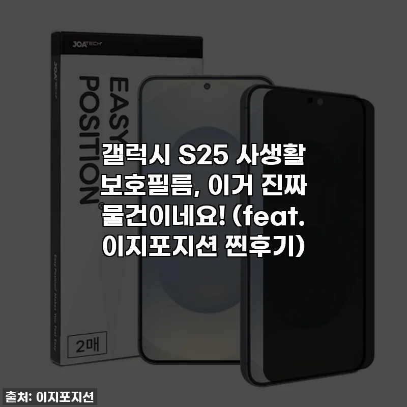 갤럭시 S25 사생활 보호필름, 이거 진짜 물건이네요! (feat. 이지포지션 찐후기)