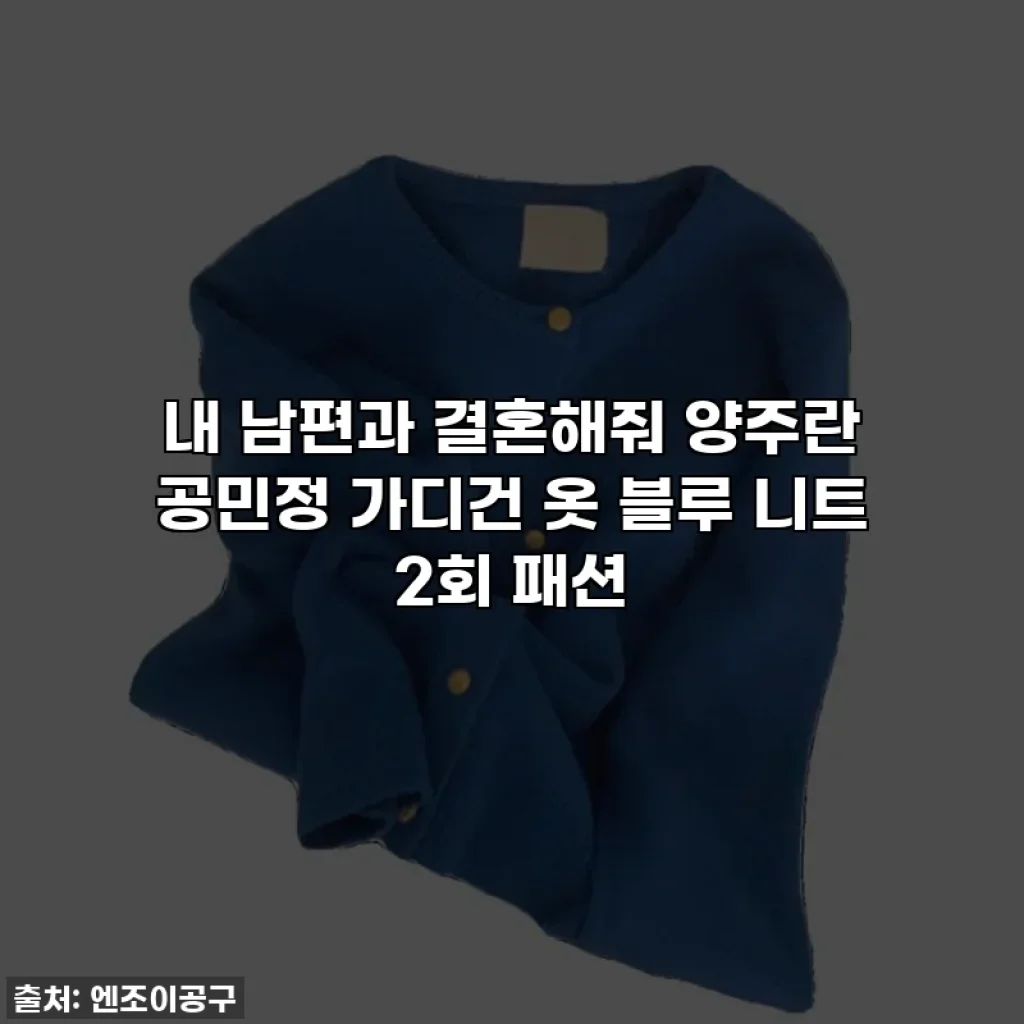 내 남편과 결혼해줘 양주란 공민정 가디건 옷 블루 니트 2회 패션