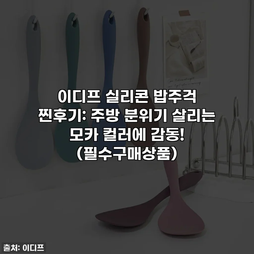 이디프 실리콘 밥주걱 찐후기: 주방 분위기 살리는 모카 컬러에 감동! (필수구매상품)