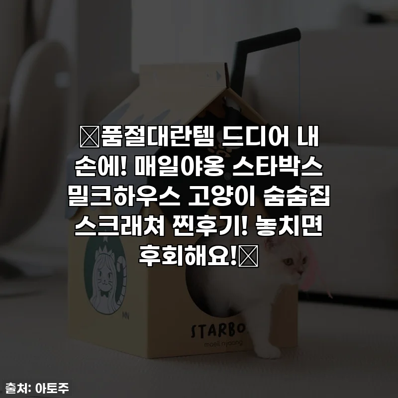 ✨품절대란템 드디어 내 손에! 매일야옹 스타박스 밀크하우스 고양이 숨숨집 스크래쳐 찐후기! 놓치면 후회해요!✨
