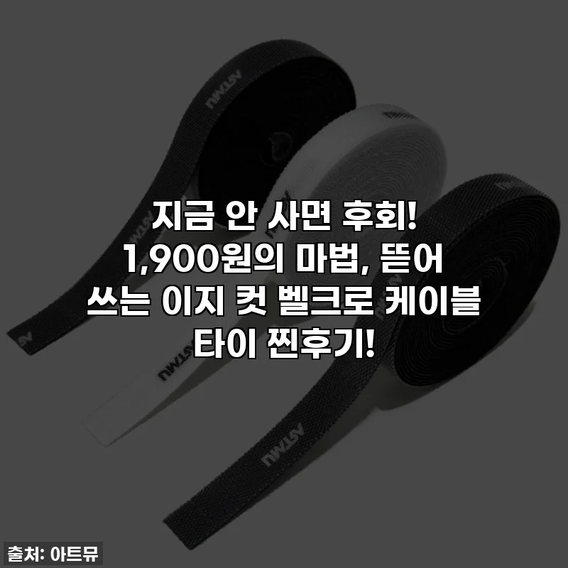 지금 안 사면 후회! 1,900원의 마법, 뜯어 쓰는 이지 컷 벨크로 케이블 타이 찐후기!
