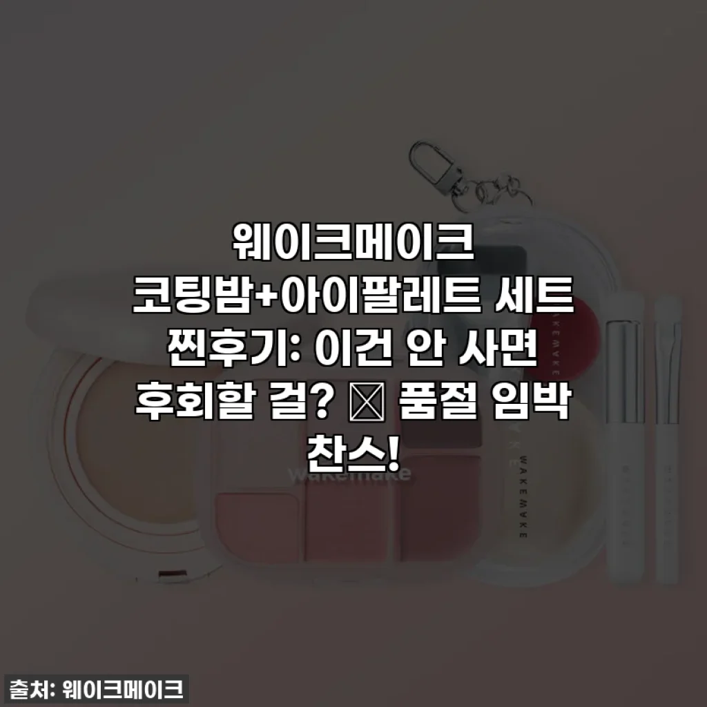 웨이크메이크 코팅밤+아이팔레트 세트 찐후기: 이건 안 사면 후회할 걸? ✨ 품절 임박 찬스!