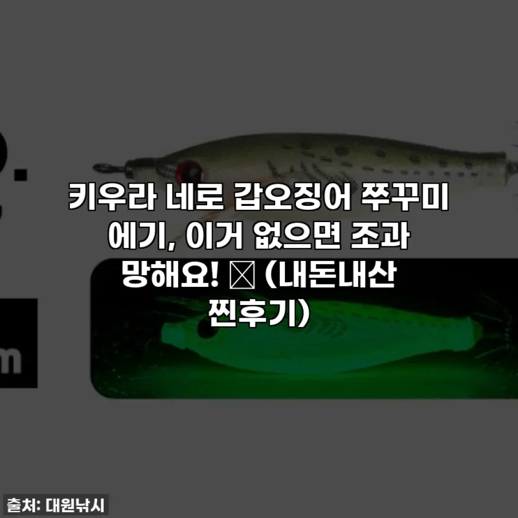 키우라 네로 갑오징어 쭈꾸미 에기, 이거 없으면 조과 망해요! 🎣 (내돈내산 찐후기)