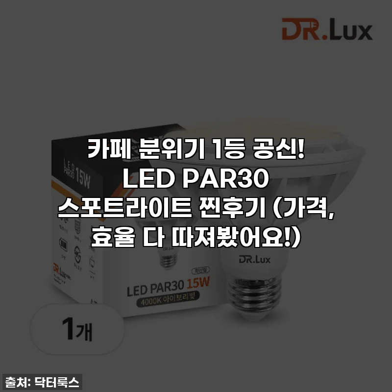 카페 분위기 1등 공신! LED PAR30 스포트라이트 찐후기 (가격, 효율 다 따져봤어요!)