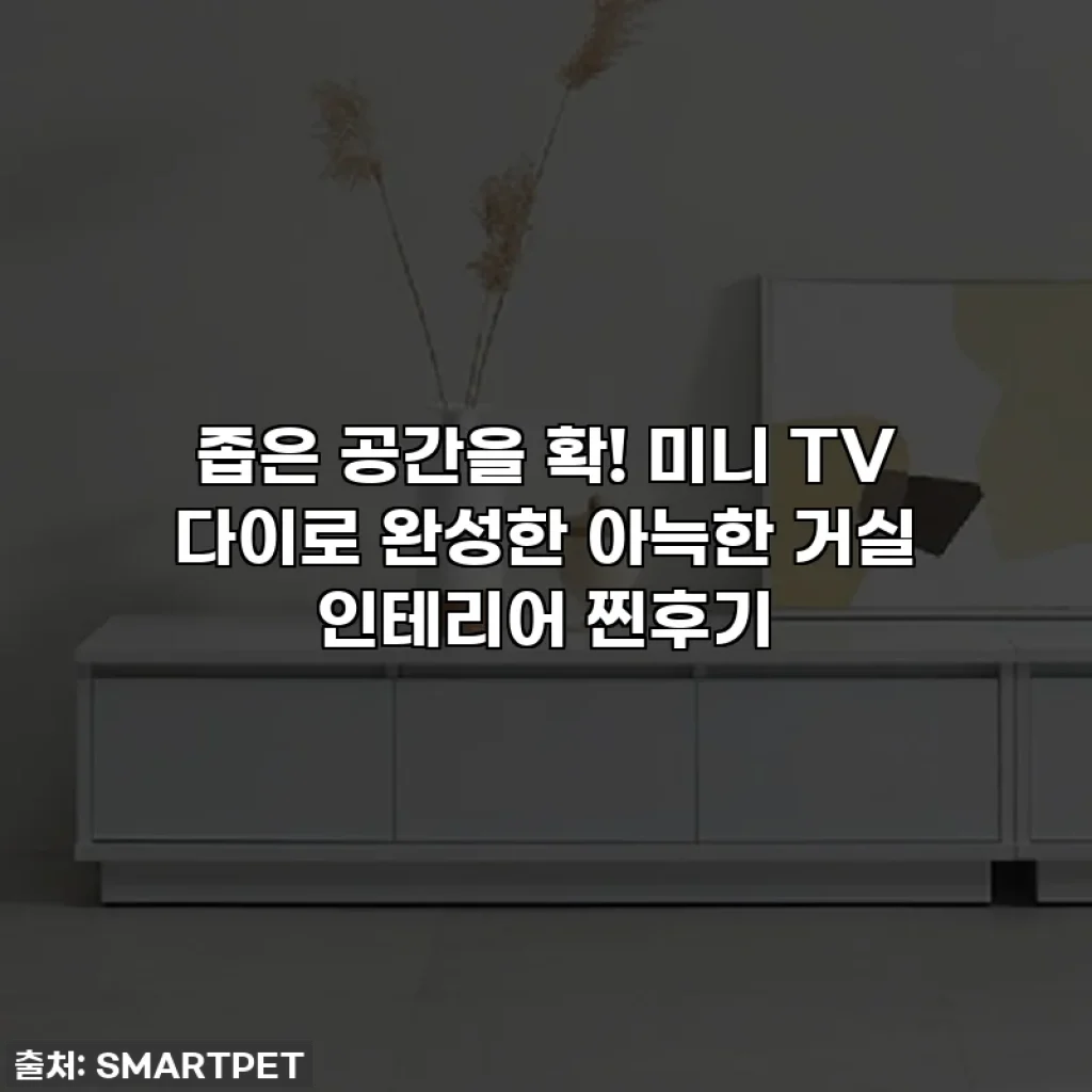 좁은 공간을 확! 미니 TV 다이로 완성한 아늑한 거실 인테리어 찐후기