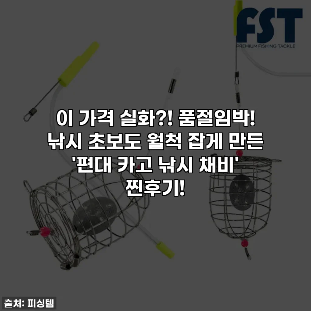 이 가격 실화?! 품절임박! 낚시 초보도 월척 잡게 만든 '편대 카고 낚시 채비' 찐후기!