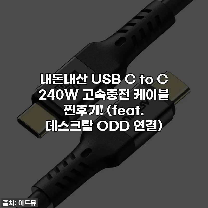 내돈내산 USB C to C 240W 고속충전 케이블 찐후기! (feat. 데스크탑 ODD 연결)