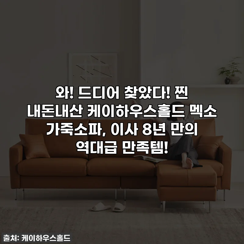 와! 드디어 찾았다! 찐 내돈내산 케이하우스홀드 멕소 가죽소파, 이사 8년 만의 역대급 만족템!