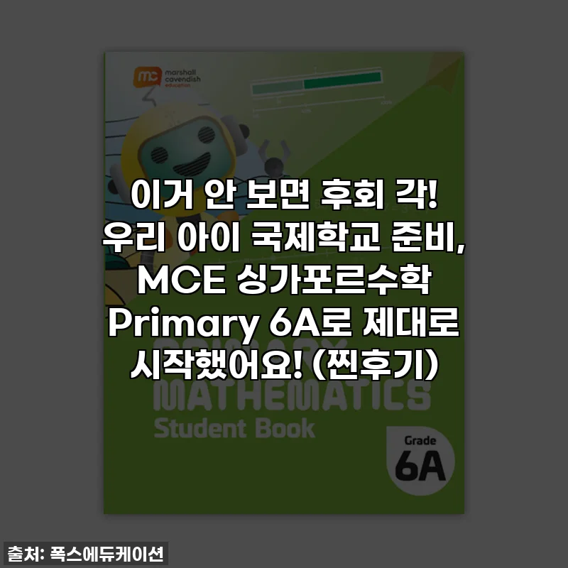 이거 안 보면 후회 각! 우리 아이 국제학교 준비, MCE 싱가포르수학 Primary 6A로 제대로 시작했어요! (찐후기)