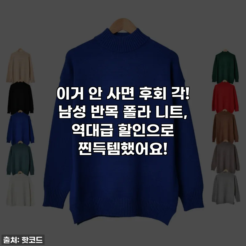 이거 안 사면 후회 각! 남성 반목 폴라 니트, 역대급 할인으로 찐득템했어요!