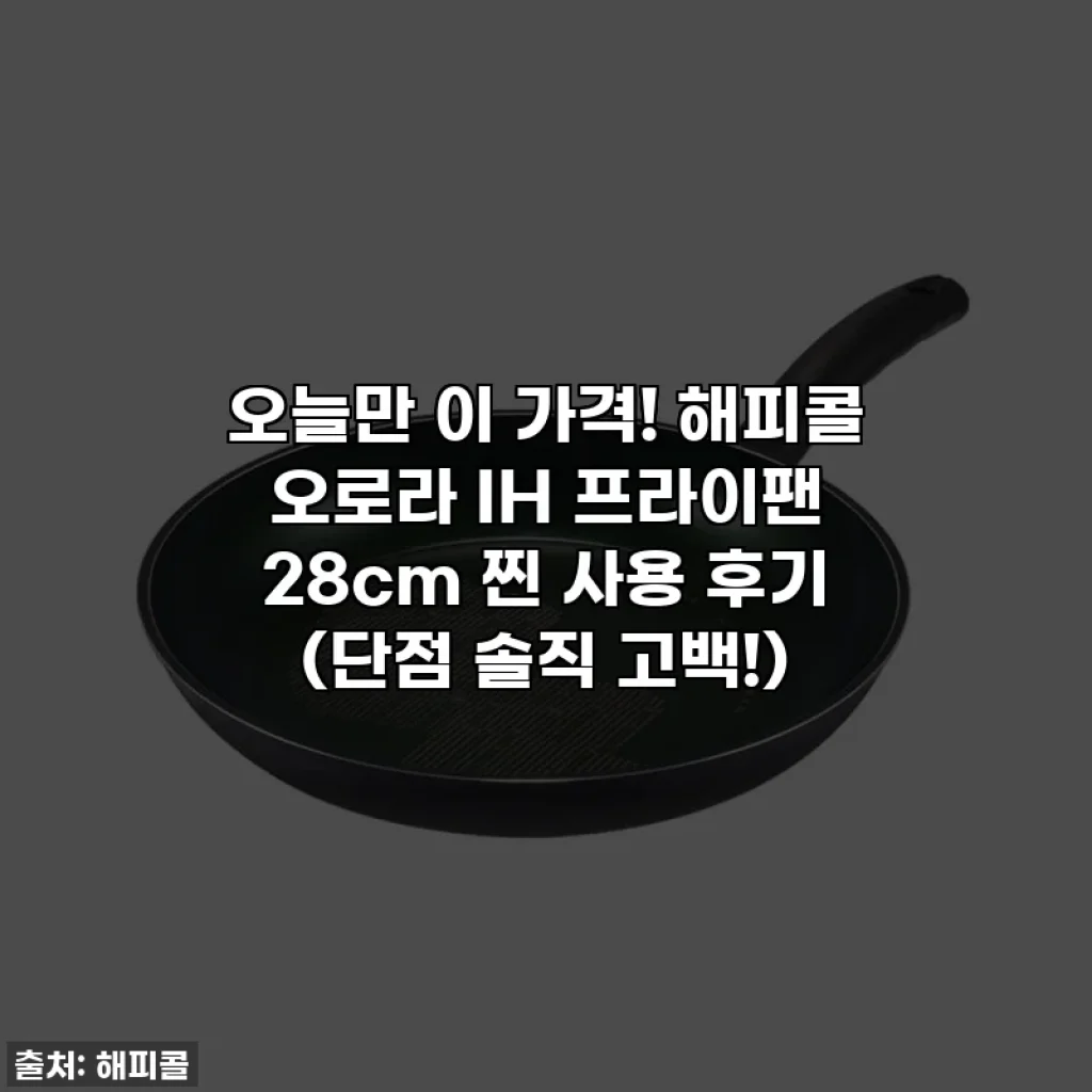 오늘만 이 가격! 해피콜 오로라 IH 프라이팬 28cm 찐 사용 후기 (단점 솔직 고백!)