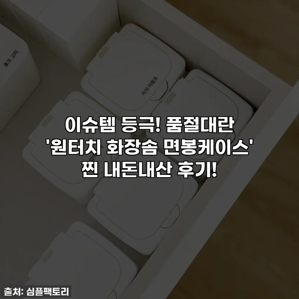 이슈템 등극! 품절대란 '원터치 화장솜 면봉케이스' 찐 내돈내산 후기!