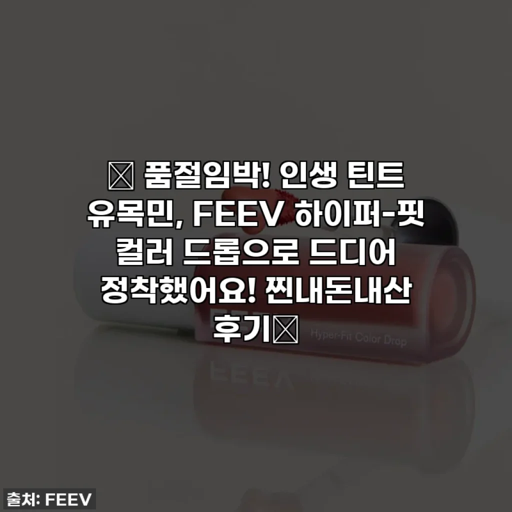 ✨ 품절임박! 인생 틴트 유목민, FEEV 하이퍼-핏 컬러 드롭으로 드디어 정착했어요! 찐내돈내산 후기💖