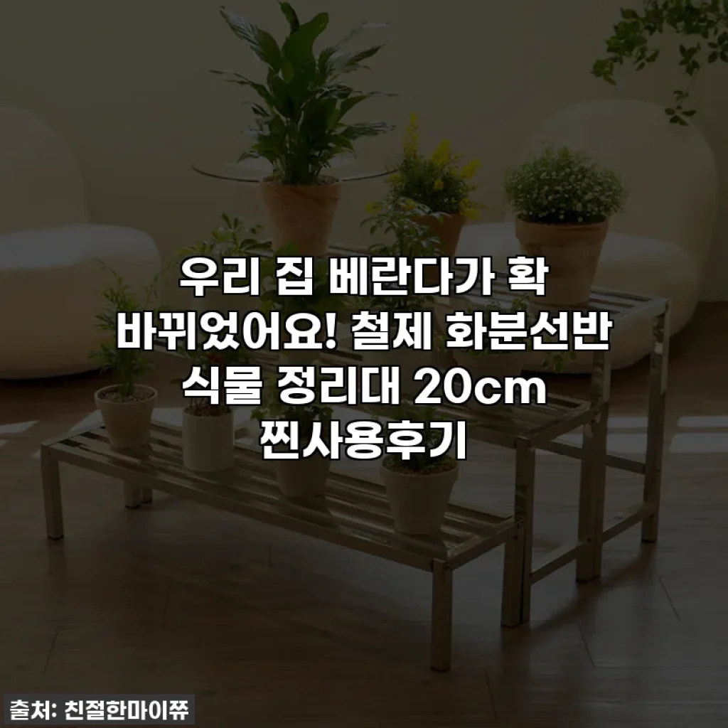 우리 집 베란다가 확 바뀌었어요! 철제 화분선반 식물 정리대 20cm 찐사용후기