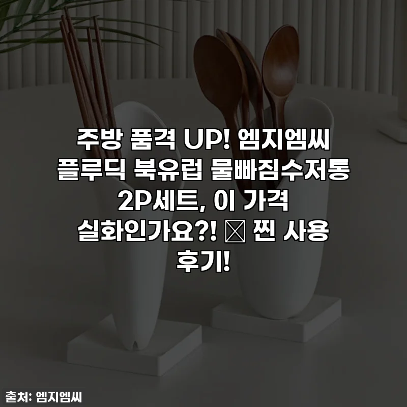주방 품격 UP! 엠지엠씨 플루딕 북유럽 물빠짐수저통 2P세트, 이 가격 실화인가요?! ✨ 찐 사용 후기!