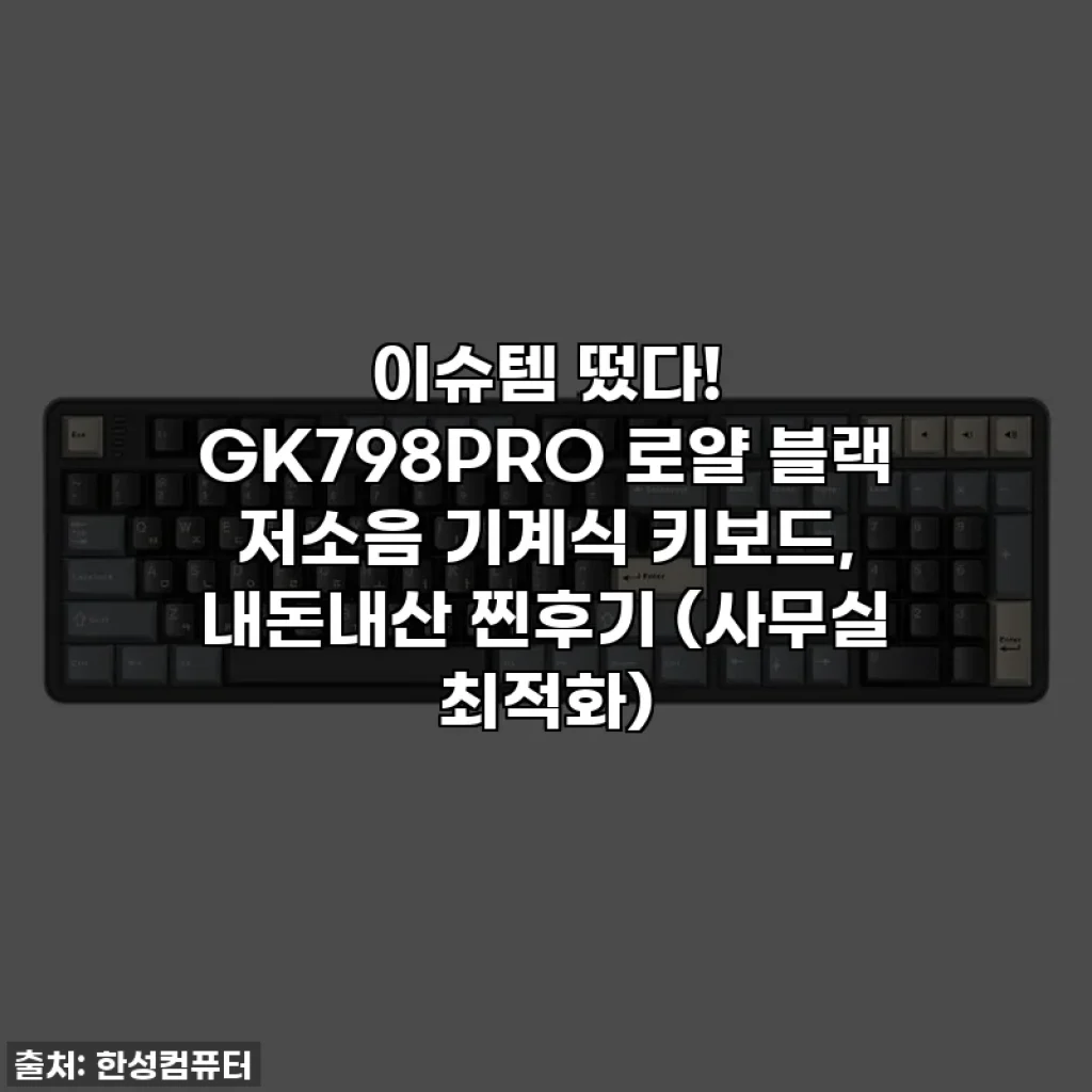 이슈템 떴다! GK798PRO 로얄 블랙 저소음 기계식 키보드, 내돈내산 찐후기 (사무실 최적화)