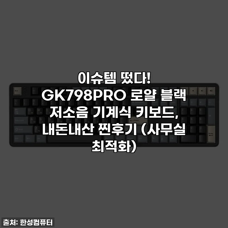 이슈템 떴다! GK798PRO 로얄 블랙 저소음 기계식 키보드, 내돈내산 찐후기 (사무실 최적화)