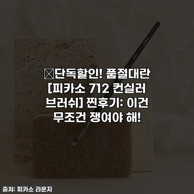 🔥단독할인! 품절대란 [피카소 712 컨실러 브러쉬] 찐후기: 이건 무조건 쟁여야 해!