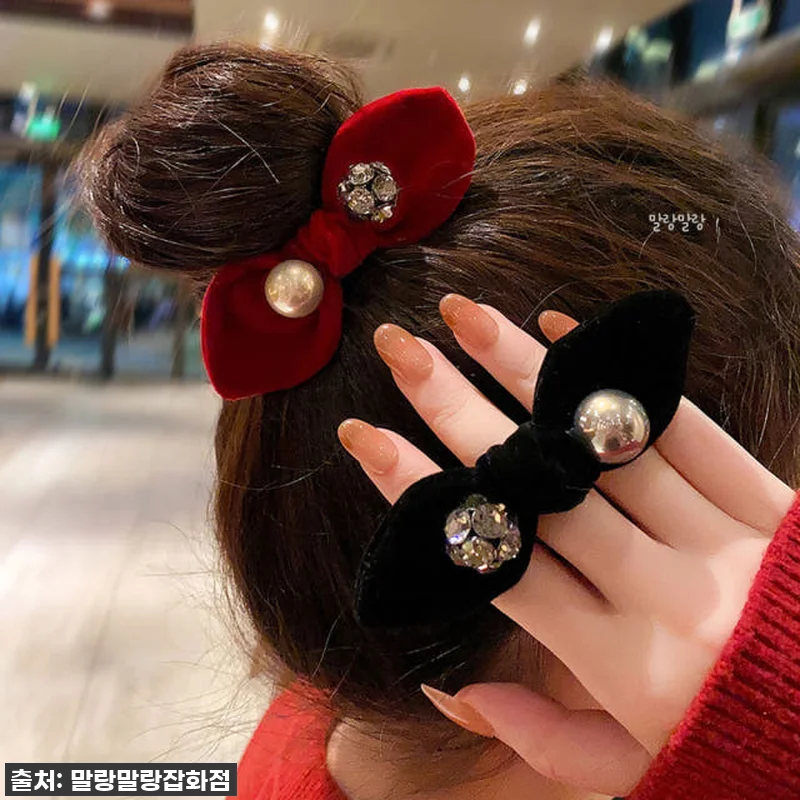 이슈템 등극! '진주 리본곱창머리끈 관련 이미지 3