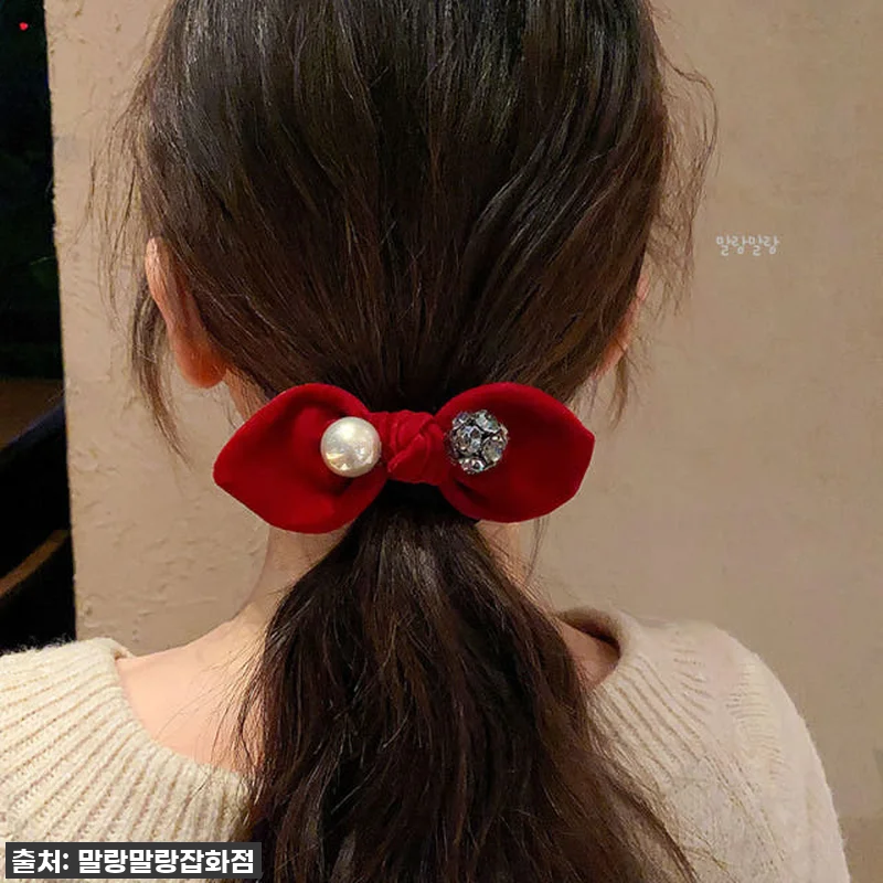 이슈템 등극! '진주 리본곱창머리끈 관련 이미지 4