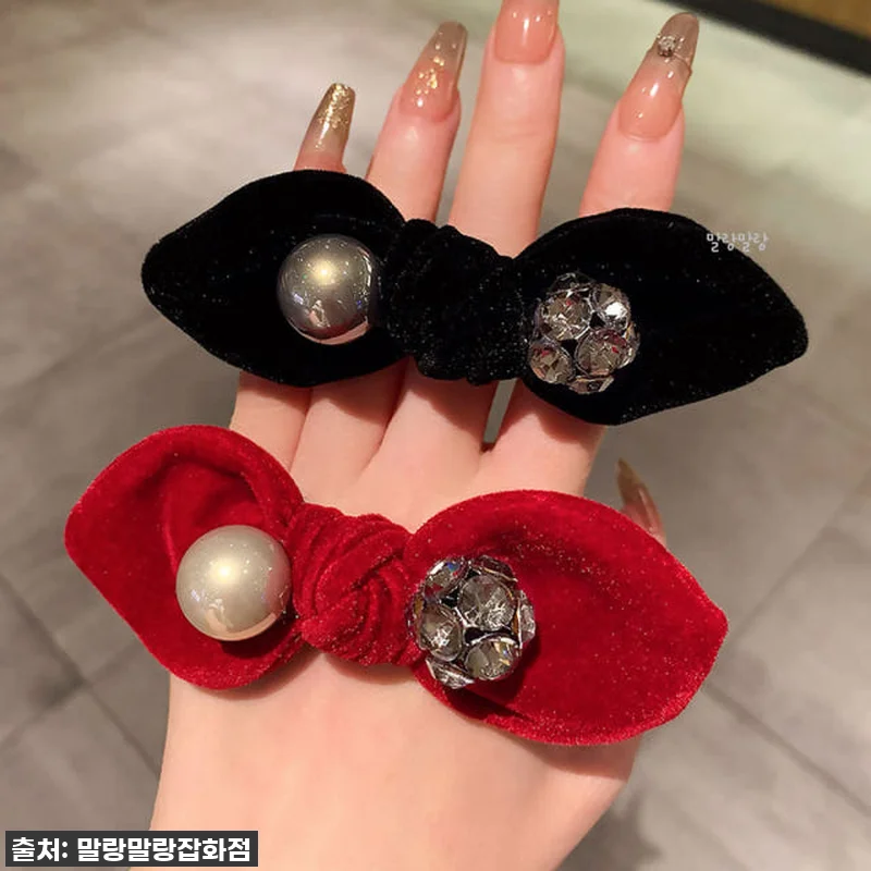 이슈템 등극! '진주 리본곱창머리끈 관련 이미지 5