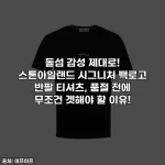 돌섬 감성 제대로! 스톤아일랜드 시그니처 백로고 반팔 티셔츠, 품절 전에 무조건 겟해야 할 이유!