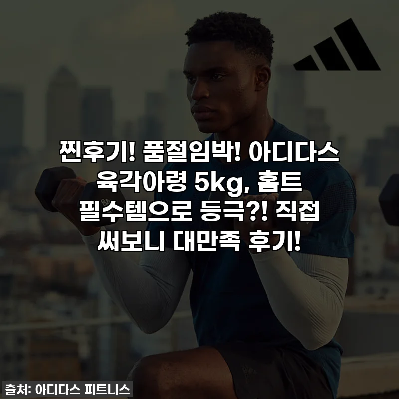 찐후기! 품절임박! 아디다스 육각아령 5kg, 홈트 필수템으로 등극?! 직접 써보니 대만족 후기!