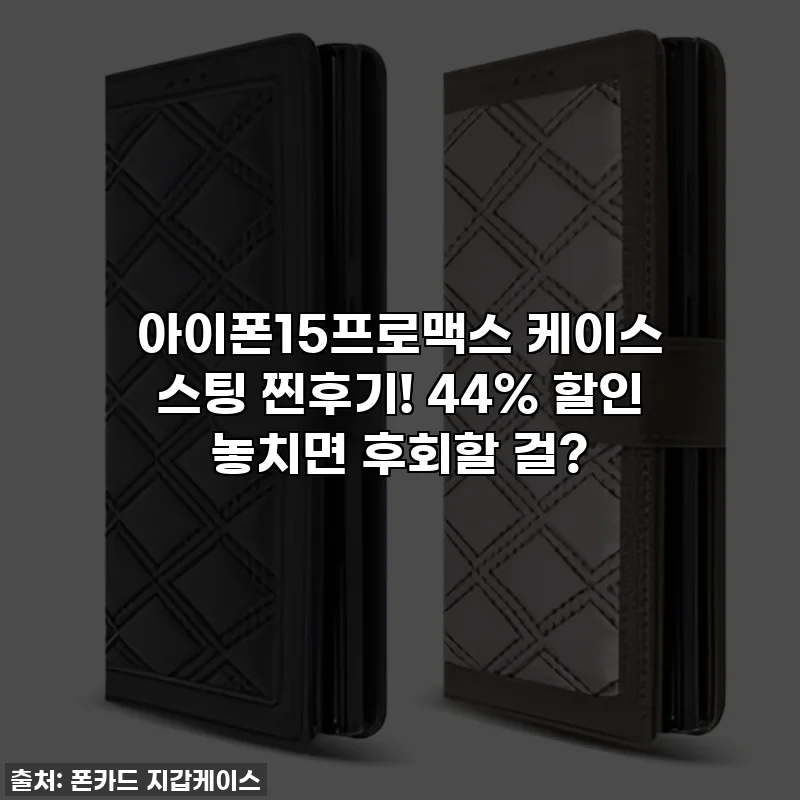 아이폰15프로맥스 케이스 스팅 찐후기! 44% 할인 놓치면 후회할 걸?
