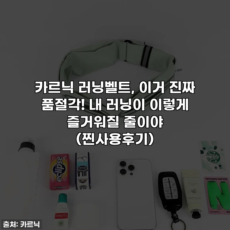 카르닉 러닝벨트, 이거 진짜 품절각! 내 러닝이 이렇게 즐거워질 줄이야 (찐사용후기)