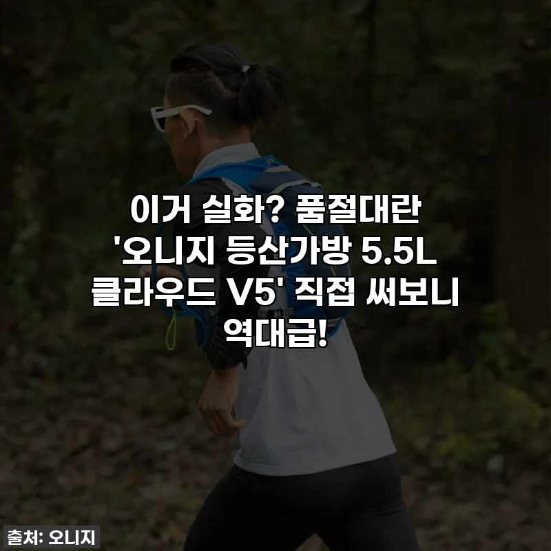 이거 실화? 품절대란 '오니지 등산가방 5.5L 클라우드 V5' 직접 써보니 역대급!