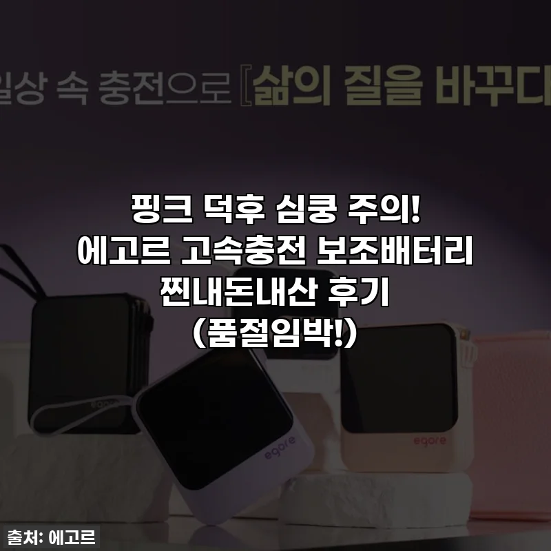 핑크 덕후 심쿵 주의! 에고르 고속충전 보조배터리 찐내돈내산 후기 (품절임박!)
