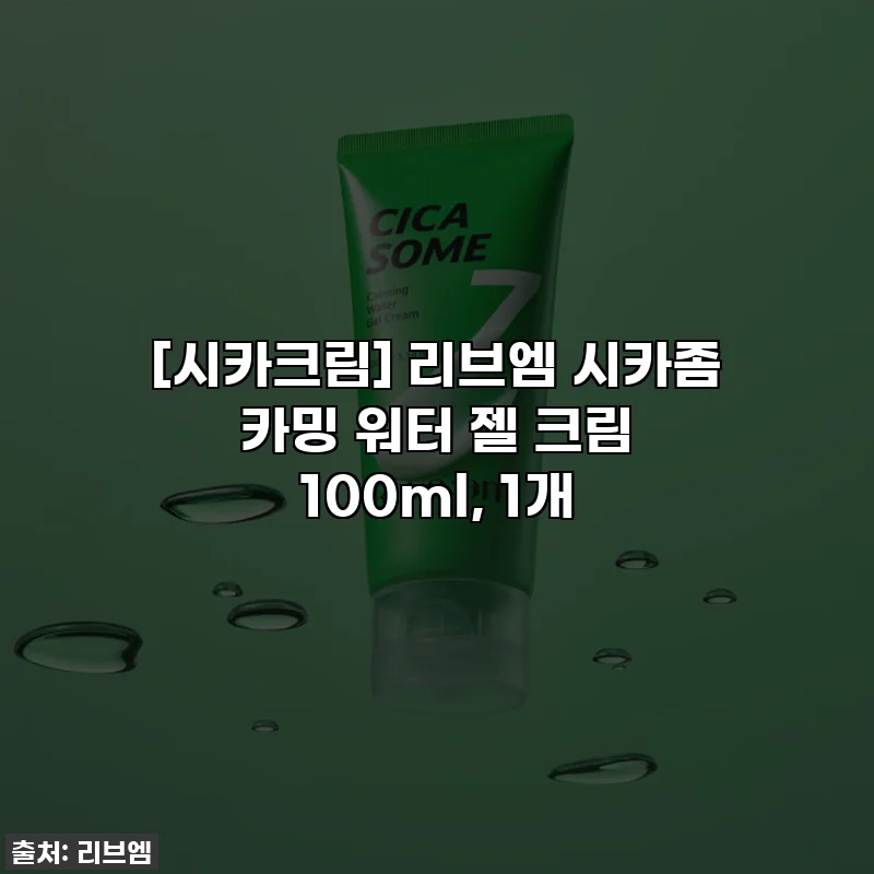 [시카크림] 리브엠 시카좀 카밍 워터 젤 크림 100ml, 1개